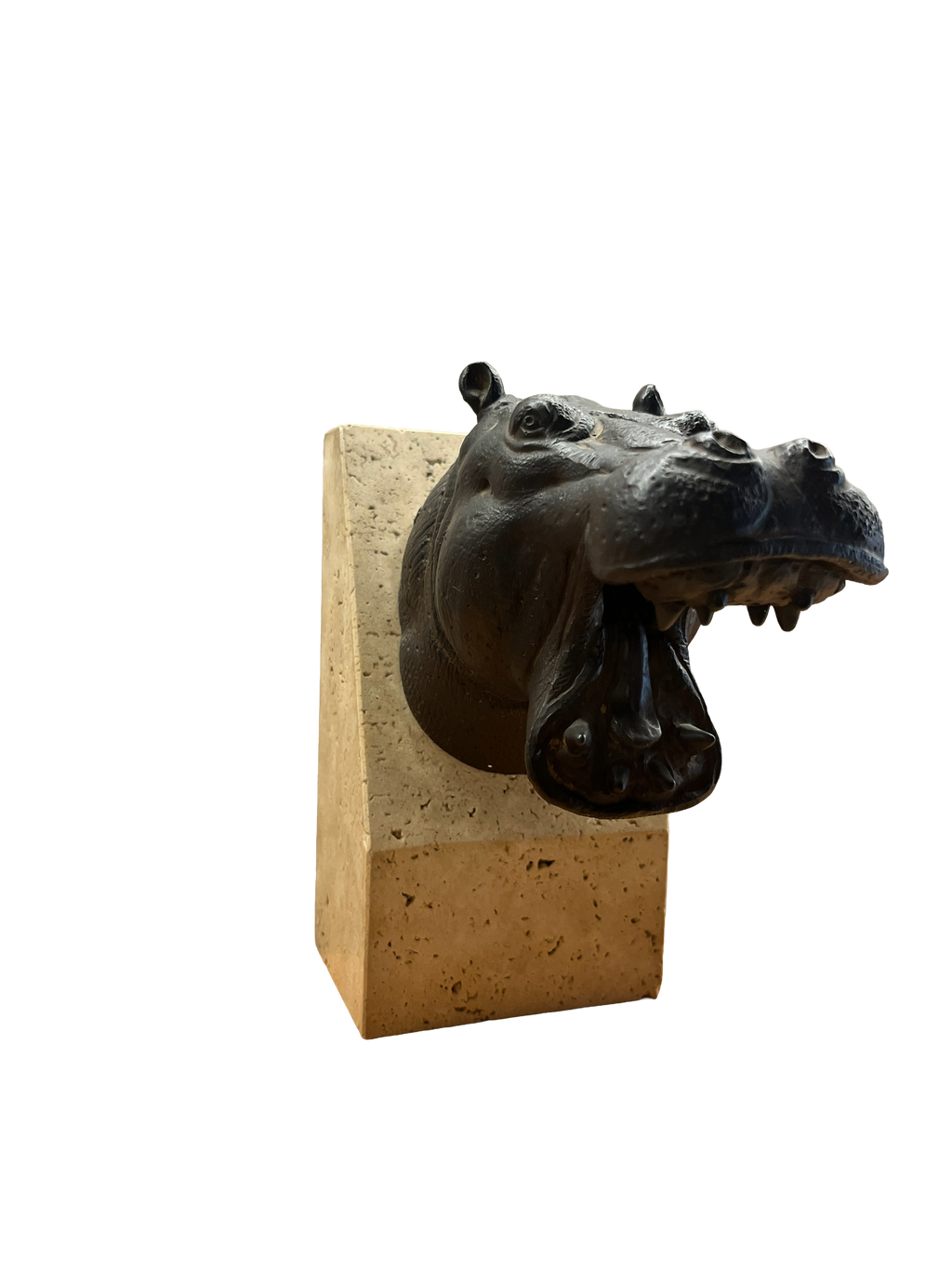 Sculpted Hippo Bookend