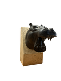 Sculpted Hippo Bookend