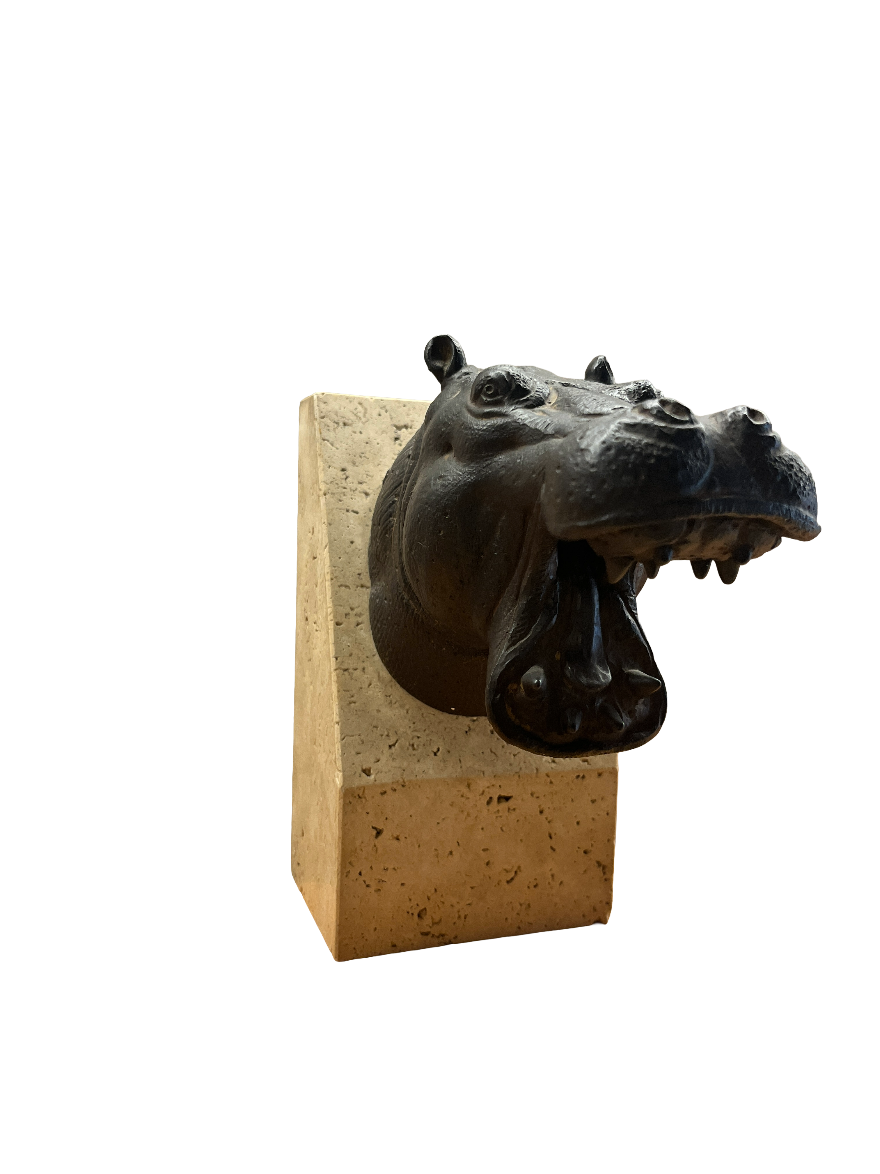 Sculpted Hippo Bookend
