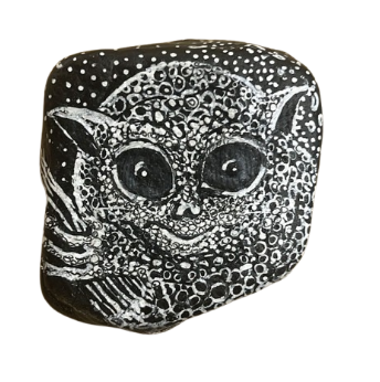 Tarsier Black and White Art Stone