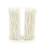 White book holder with two pieces featuring organic wavy texture, presented frontally.
