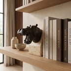Sculpted Hippo Bookend